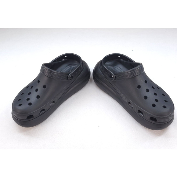 Crocs Classic Crush Clog Platform Chunky Unisex Black Iconic Comfort Size 9M 11W - Picture 1 of 10